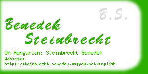 benedek steinbrecht business card